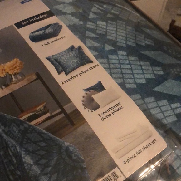 Mainstays Bedding Set; Full Size; Teal; 10 Pieces - Picture 3 of 5